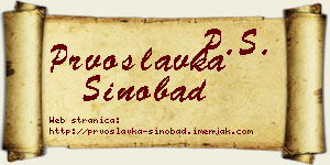 Prvoslavka Sinobad vizit kartica